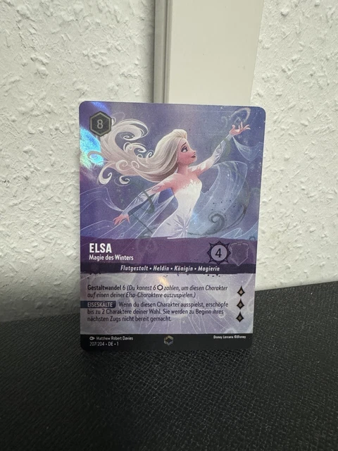 DISNEY LORCANA ELSA Enchanted Foil Holo 207/204 DE Deutsch First Print ...