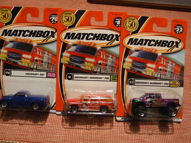 2002 MATCHBOX 50TH anniversary models US issue set of 3 £10.00 ...