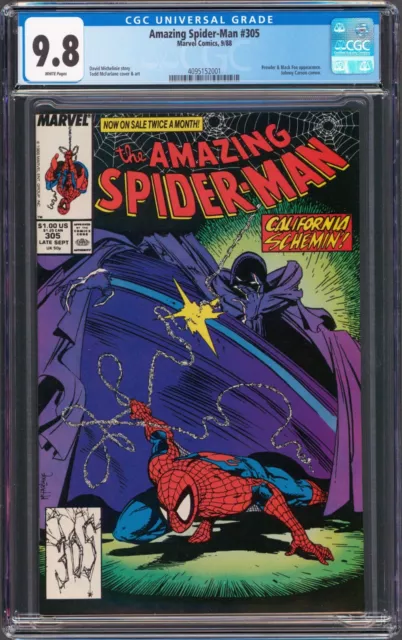 Amazing Spider-Man #305 CGC 9.8 NM+/MT Todd McFarlane Art 1988 Marvel Comics