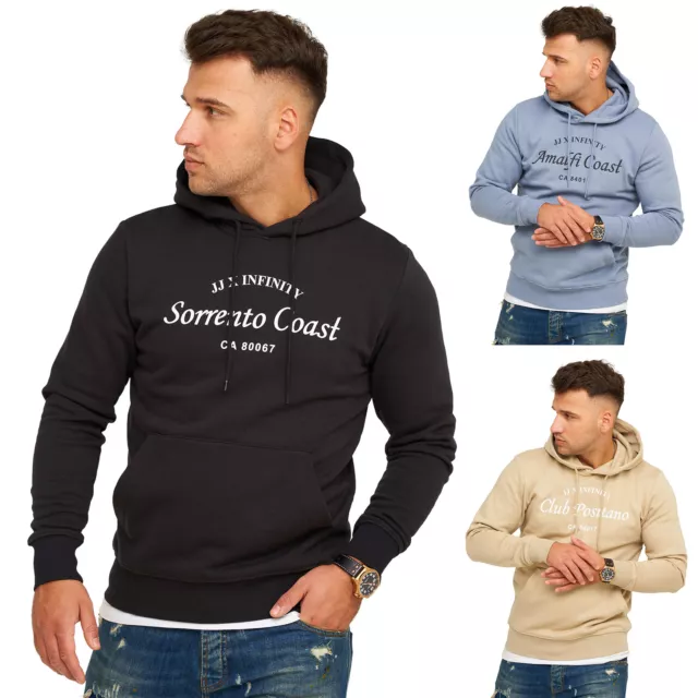 Jack & Jones Infinity Herren Hoodie HILL Sweatshirt Kapuzenpullover Print Casual