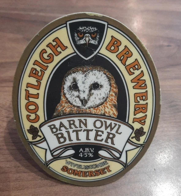 Cotleigh Brauerei Scheuneneule Bitter Ale Pump Clip Vintage Väter Tag Geschenk Mansave