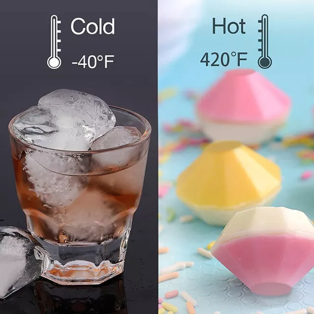 Reusable Diamond Ice Cube Mold Silicone Ice Cube Tray For Cooling Cocktails Sn