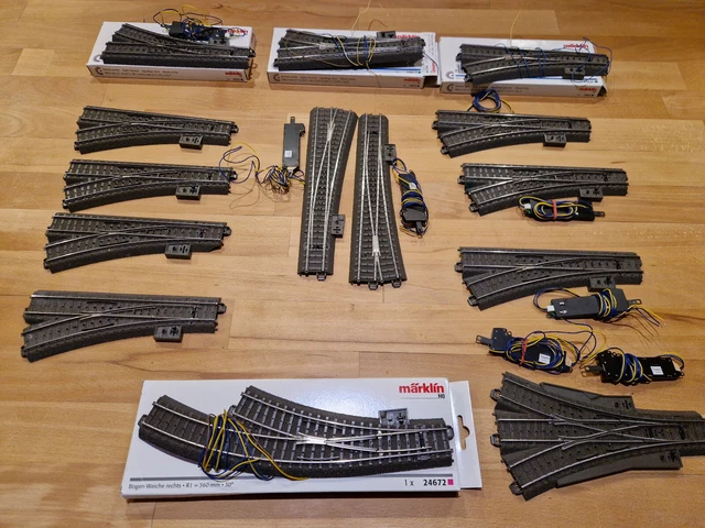 Märklin H0 M Weichen Gebraucht – Verschiedene Modelle, Funktionstüchtig, Mit Gebrauchsspuren