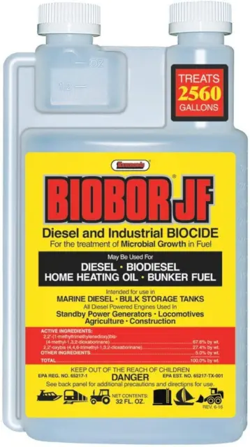 BIOBOR JF Diesel Fuel Additive: Effective Fuel Biocide Prevents Corrosion, 32 oz