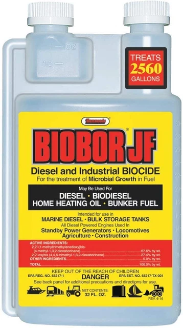 BIOBOR JF Diesel Fuel Additive: Effective Fuel Biocide Prevents Corrosion, 32 oz
