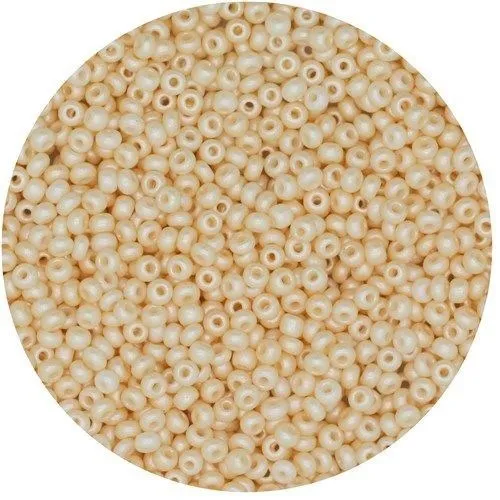 Czech Glass Seed Beads Size 11/0 Peach Satin Pearl