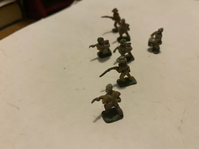 Seven metal painted Confederate CSA infantry American Civil War 15mm 3