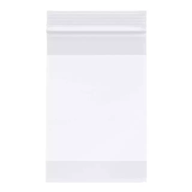Plymor Zipper Reclosable Plastic Bags with White Block, 2 Mil, 4" X 6" (Case of