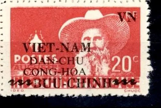 Việt Minh Guerillakrieg Aufdruck Auguste Pavie Marke Viet Cong Guerrilla 1945
