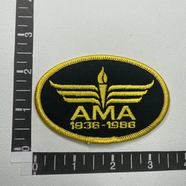 Vtg 1936-1986 (50 YEARS) AMA Academy Of Model Aeronautics Patch (Airplane) S99S