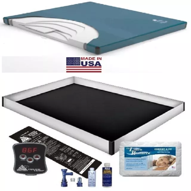 100% Waveless Waterbed Mattress / Pad / Liner / Heater / Fill Drain Kit