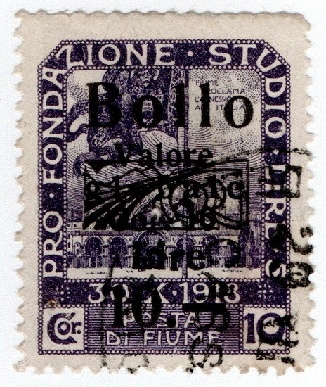 (I.B) Italy Revenue : Fiume Duty 0.10L on 10c OP