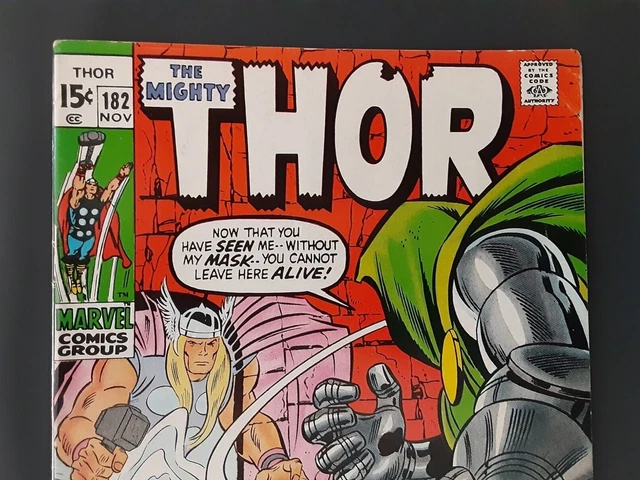 THE MIGHTY THOR Comic Book Vol. 1 Number 182 (Marvel November 1970) VERY NICE!! 2