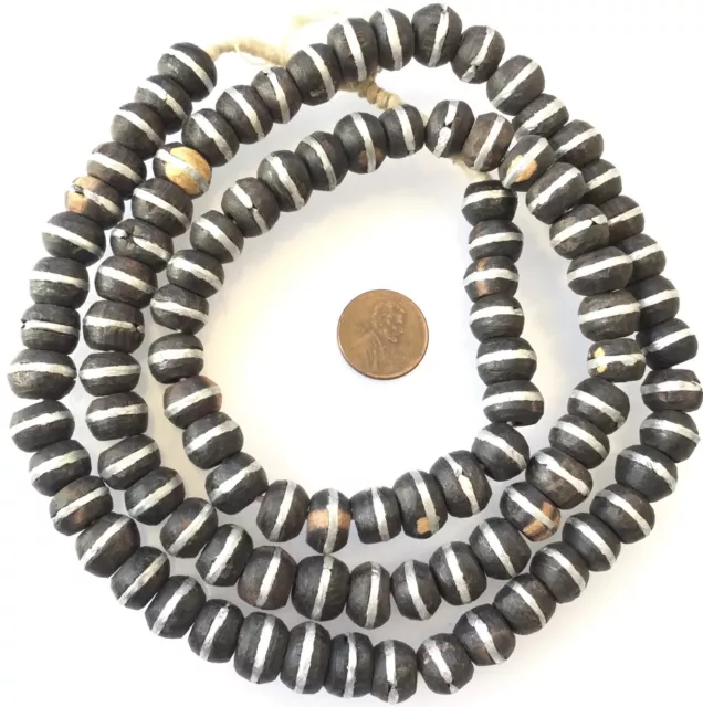Mali West-African Ebony wood Prayer African Trade Beads-Jewelry making Beads