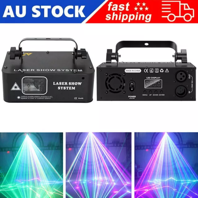 500mW Laser Stage Light Animation Effect RGB DMX Party KTV Club DJ Disco Show AU