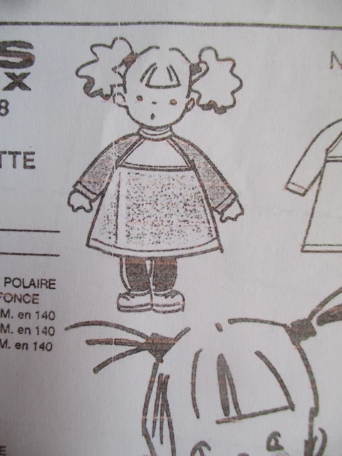 Patron De Couture Pour Poupée 40 Cm : Robe En Polaire Manches Raglan - Modes Et Travaux 1998