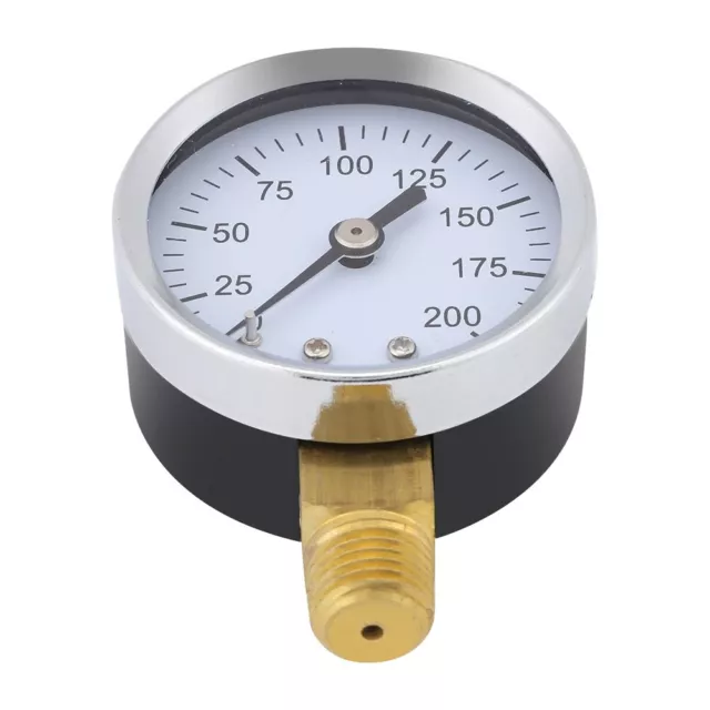 1pc Pressure Gauge For Fuel Air Oil Water 0-200psi 1/4 NPT Thread Mount HB0