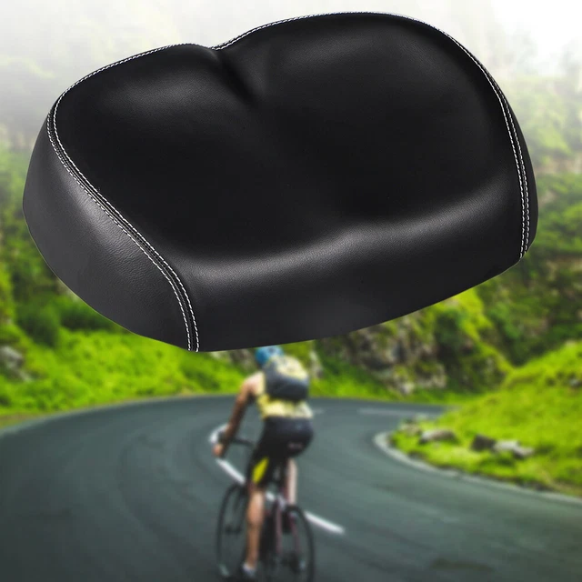 PU PAD BIKE Cycle Noseless Saddle Bicycle Seat Cushion Big Comfortable