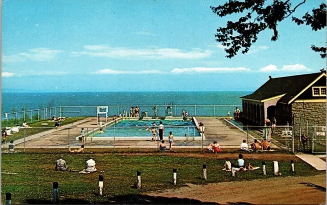 Fundy National Park Swimming Pool New Brunswick Canada Chrome Postcard