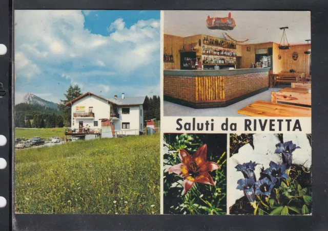 Cartolina Saluti da Rivetta Bar Luserna VEDUTINE D1288