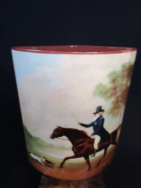 Lovely Beswick George Stubbs Horseback Silhouette d'art Vase,