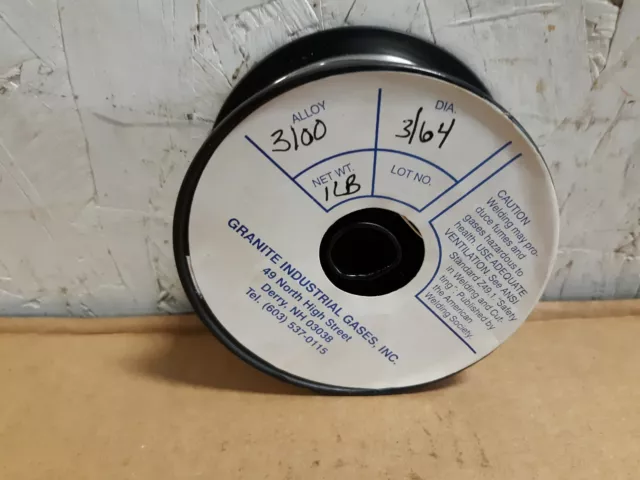 0.75 Lb Spool 3100 Aluminum Mig Welding Wire 3/64"  K167 3