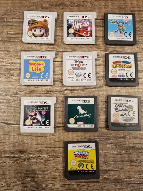 Nintendo DS 3DS Spiele, Mario, Sonic, SIMS, Nintendogs, Luigi, Tomodachi
