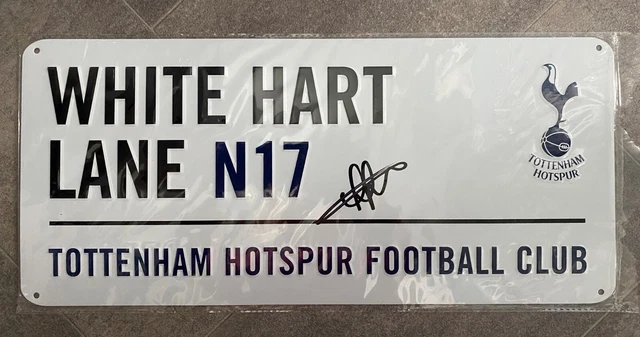 Jermain Defoe - Tottenham Hotspur - hand-signed metal street sign