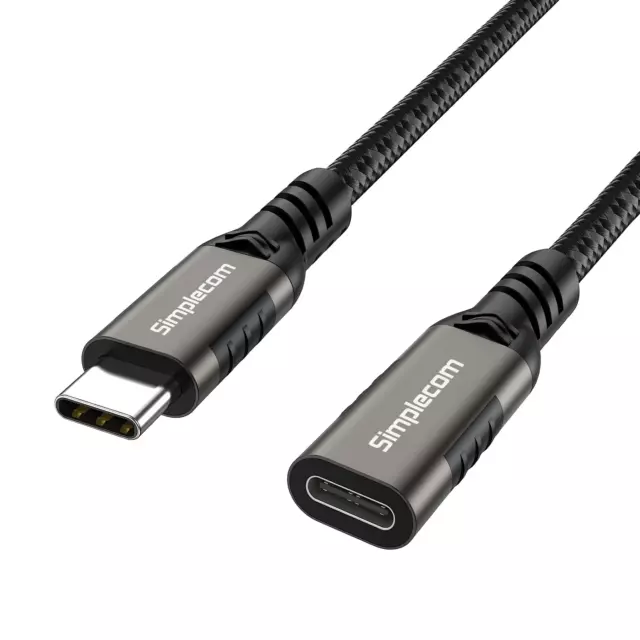 Simplecom CAU610 USB-C Male to Female Extension Cable USB 3.2 Gen2 PD 100W 20Gbp