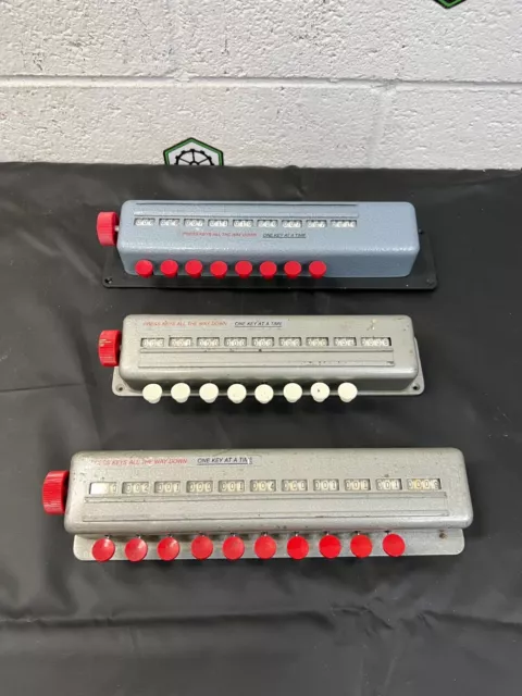 Vintage Blood Cell Counter (2) 8 keys/ (1) 10 key - Lot of 3