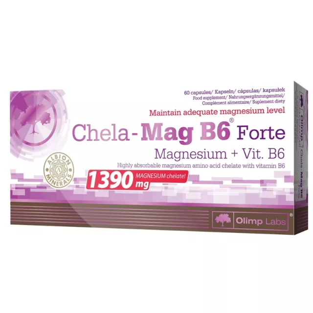 (161,46 EUR/kg) Olimp Chela-Mag B6 Forte 60 Kapseln Vegetarisch Magnesium