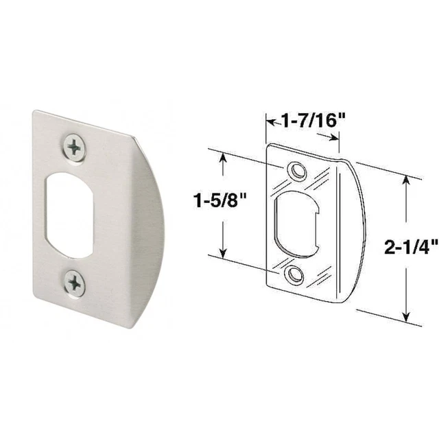 Defender Security Satin Nickel 1-3/4 In. Strike Plate E 2457 DEFENDER SECURITY E