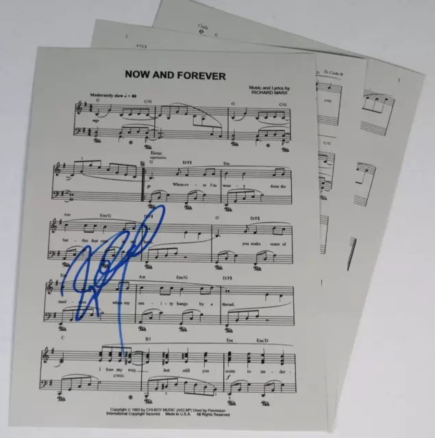 RICHARD MARX Signed Autograph Auto "Now And Forever" Sheet Music JSA