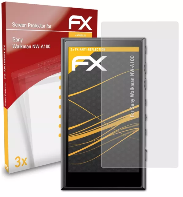 atFoliX 3x Film Protection d'écran pour Sony Walkman NW-A100 mat&antichoc