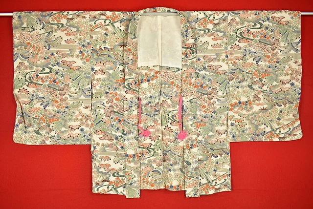 Vintage Japanese Kimono Silk Antique BORO HAORI Kusakizome Dyed/B700/490