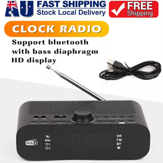 DAB+FM Radio Clock Alarm LED Digital Sleep Bedside Dual Timer Bluetooth Display