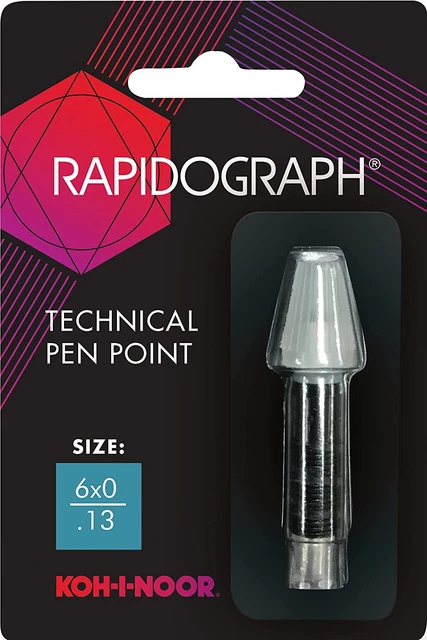 Koh-I-Noor Rapidograph Stainless Steel Replacement Point.13Mm, 1 Each (72D.6Z)