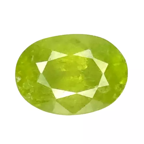 1.490CT Green natural sphene oval cut loose gemstones