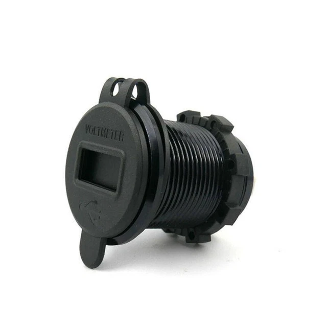 Aluminum Alloy Black Dual Port USB Car Charger LED Digital Voltmeter Accessories