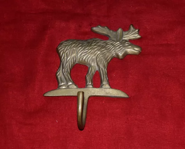 Deer Wall Hook Brass Swamp Deer Beautiful Animal Hook Key Holder Wall Dec EK391