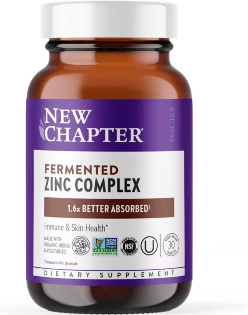 NEW CHAPTER ZINC Supplement, Fermented Zinc Complex, ONE Daily for ...