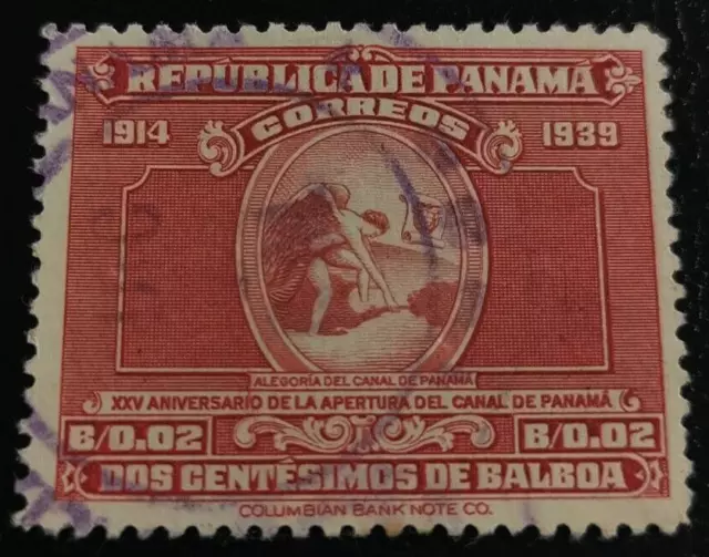 Panama: 1939 The 25th Anniversary of Opening of Panama Can. (Collectible Stamp).