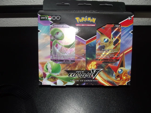 Pokémon – Deck De Combat Victini V Ou Gardevoir V (style Aléatoire) – Jeu De Cartes 60 Cartes Pour 2 Joueurs Dès 6 Ans