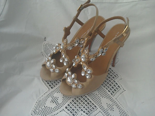 ***Chaussures De Fête Bijoux Glamour Kurt Geiger Taille 39 Eu Ex.con***