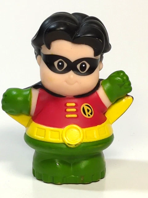 Little People Super Heroes Friends Batman's Robin 2012 Figure Fisher-Price Loose Little People Super Heroes Friends Batman's Robin 2012 Figure Fisher-Price Loose
