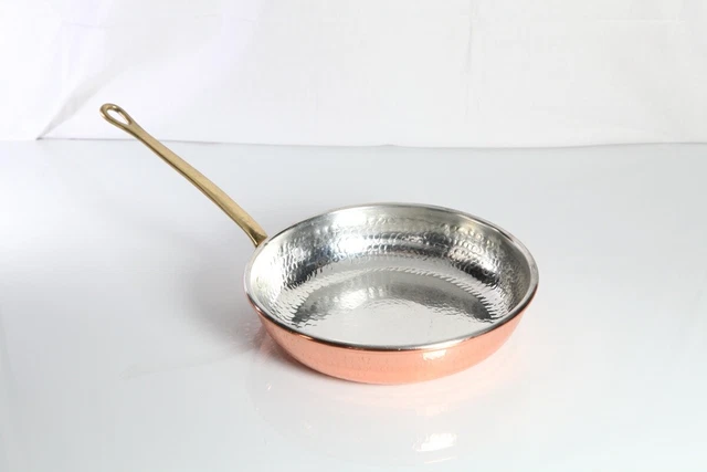 Poêle Wok En Cuivre Chef Cuisine Sauté Avec Poignée En Laiton