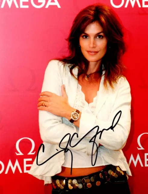 Cindy Crawford Authentic Signed Autographed Supermodel Omega Watch 8x10 Photo