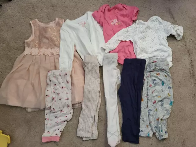 Girls summer spring clothes bundle 12/18 months 9 Items Good condition
