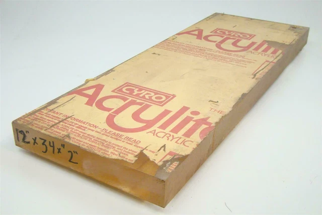 Cyro Acrylite Gp Acrilico 2 " Foglio 30.5x86.4x5.1cm