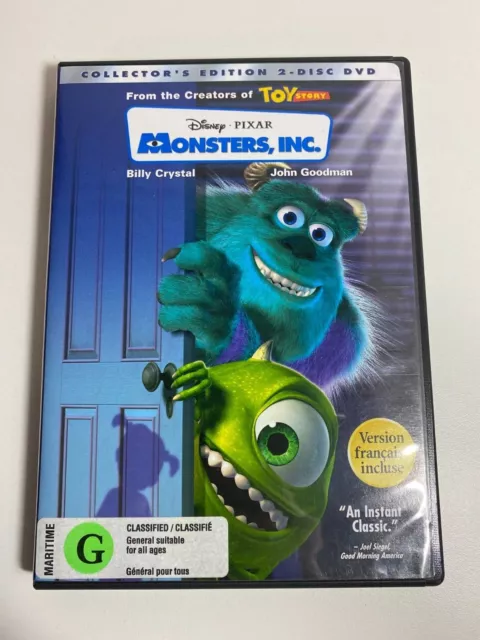 MONSTERS, INC. (DVD, 2002, 2-Disc Set, Collectors Edition) Disney Pixar ...